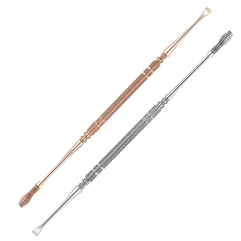 Rose Gold Stainless Steel Spiral Earpick Ear Scoop Earwax Digging Tools Earwax Curette Spoon Care Ear Clean Toolear Cleaner