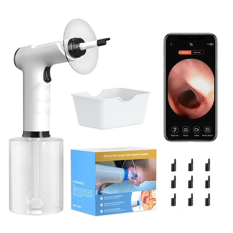 Electric Ear Wax Removal Kit with Soft Spray Safe and Effective Ear Cleaner with 4 Pressure Settings for Ear Wax Irrigation Tool