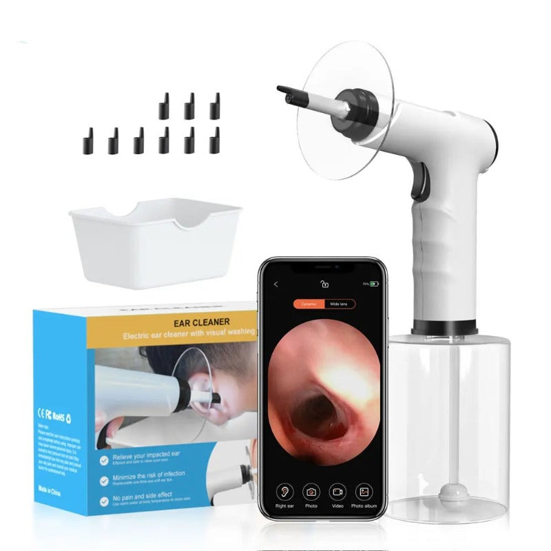 Electric Ear Wax Removal Kit with Soft Spray Safe and Effective Ear Cleaner with 4 Pressure Settings for Ear Wax Irrigation Tool