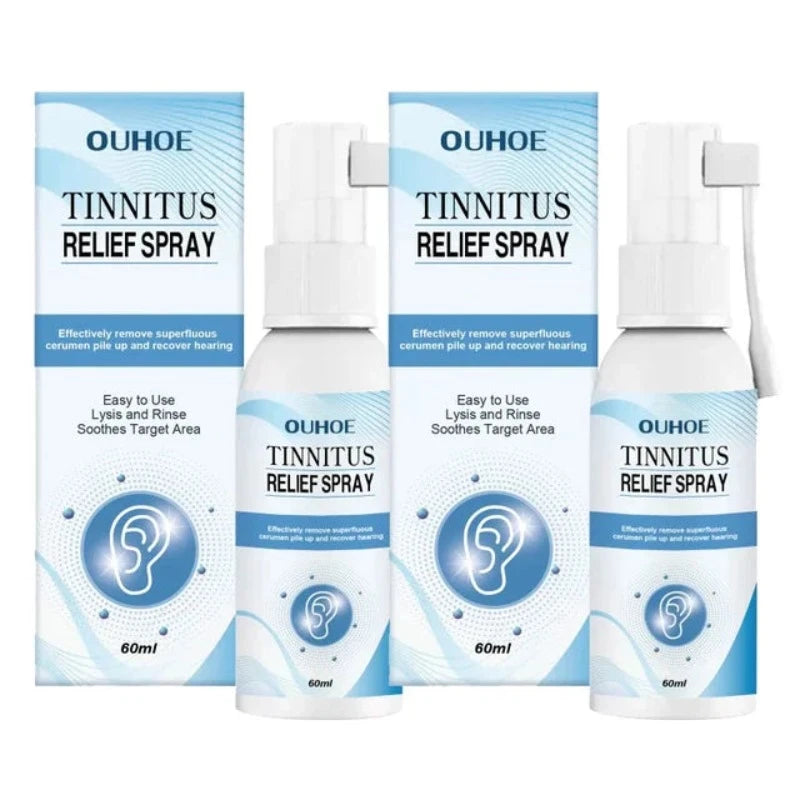 60Ml Tinnitus Relief Spray Clean Ear Canal Blockage Improve Listening Tinnitus Deafness Sore Relief Ear Cleaning Liquid Ear Care