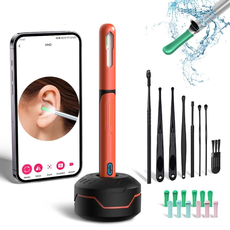 Ear Cleaner with Camera Set Ear Sticks Otoscope USB C Charging Endoscope Wax Removal Tool Earpick Mini Camera Ear Cleaning Set