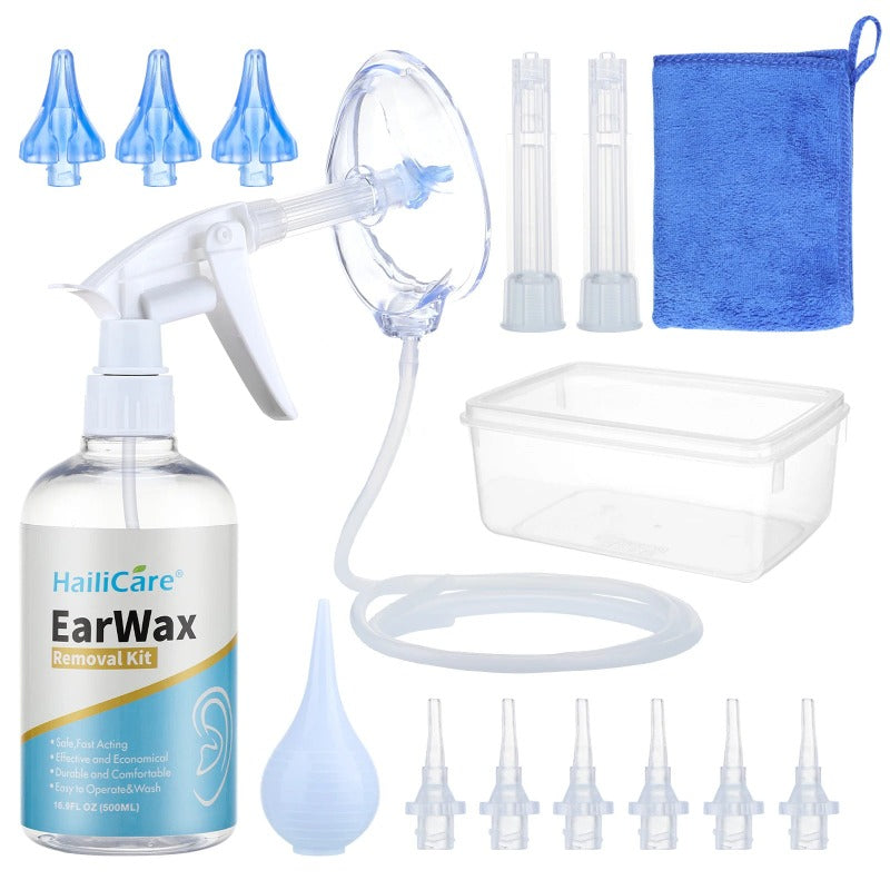 500Ml Ear Cleaner Kit Ear Wax Remover Plastic Bottle Ear Irrigation Washer Set for Adults Kids Ear Care Limpiador De Oidos