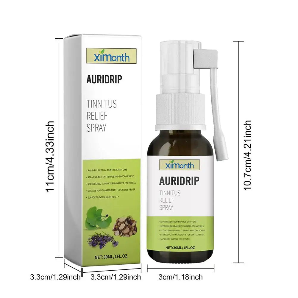 30Ml Tinnitus Relief Spray Relieve Tinnitus Discomfort in the Ear Clean Earwax Ear Drops anti Tinnitus Earwax Removal Spray