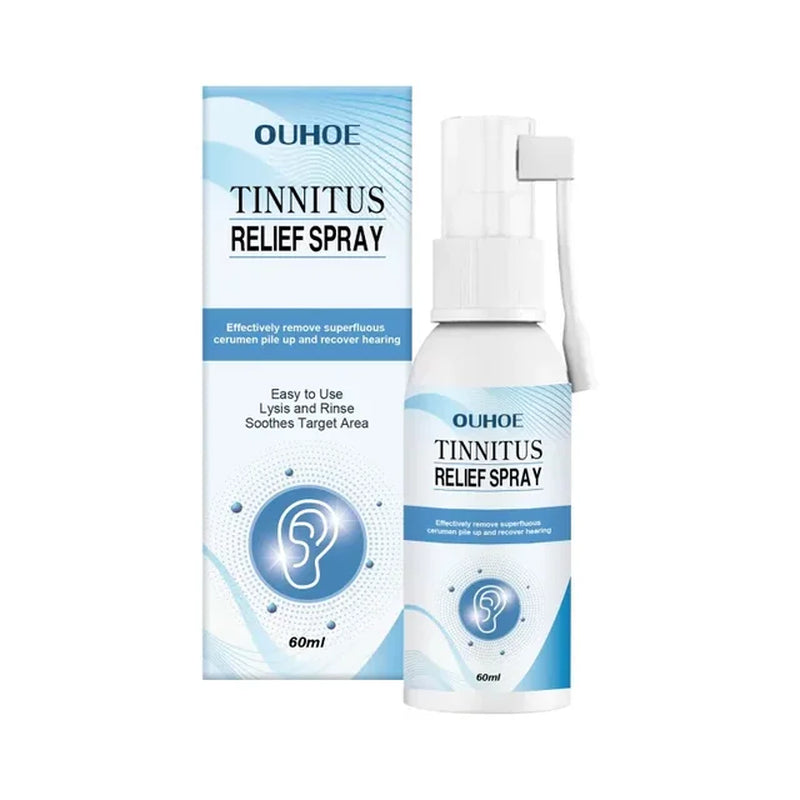 60Ml Tinnitus Relief Spray Clean Ear Canal Blockage Improve Listening Tinnitus Deafness Sore Relief Ear Cleaning Liquid Ear Care