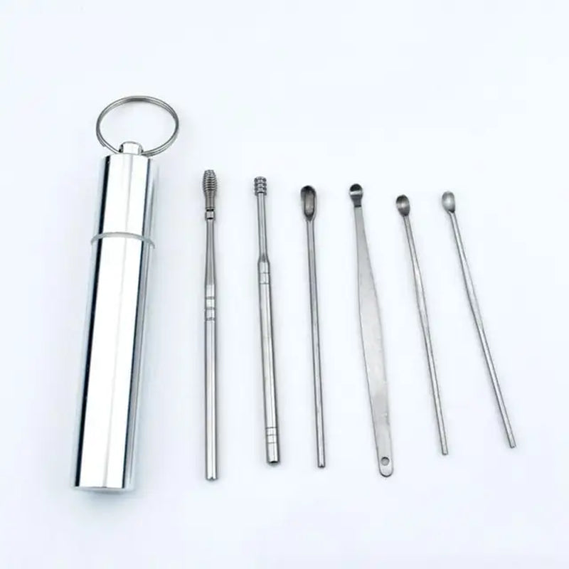 Ear Cleaner Stainless Stee Ear Care Spoon Tool Soft Spiral for Ears Earwax Picker Cleaning Ear Wax Removal Tool Earpick